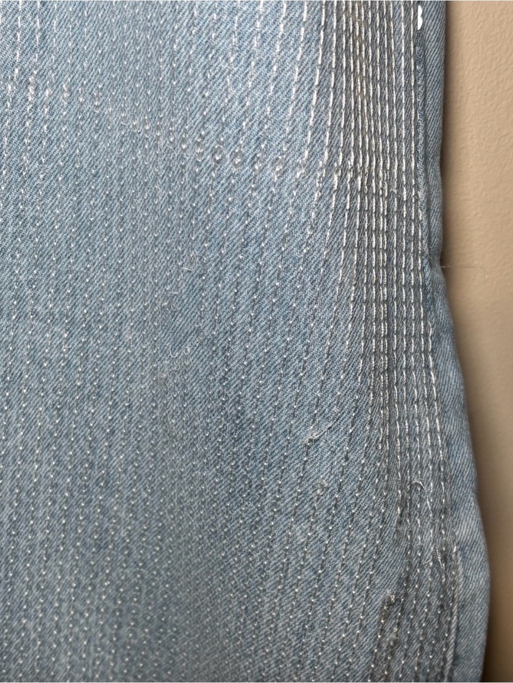 Pilcro anthropologie Light Blue Sequin Wide-Leg Jeans, size 26 , tags attached - Picture 7 of 8